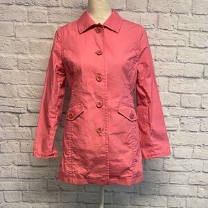 LOFT Pink Petite Trench Coat Size SP